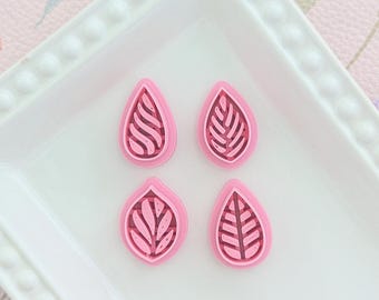 Moldes de arcilla polimérica con forma de hoja: Moldes botánicos para repujado en joyería