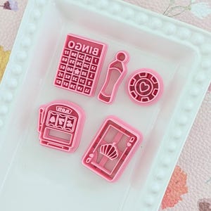 Casino Polymer Clay Cutters | Bingo, Poker Chip, Slot Machine, Queen Hearts