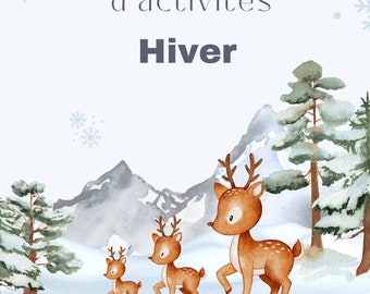 Montessori-inspired activity booklet on the theme of winter