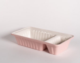 Two-part disposable bowl made of porcelain