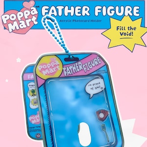 Father Figure Acrylic Photocard Holder Keychain - Kidcore Oshikatsu KPop fan card frame