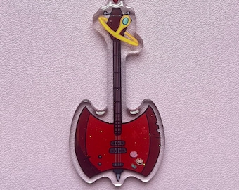 Marceline’s Axe Bass Charm - Adventure Time double sided acrylic keychain