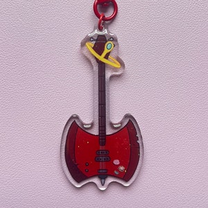 Marceline’s Axe Bass Charm - Adventure Time double sided acrylic keychain