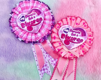 My Parents Got a Divorce rosette // MLP ribbon award ita bag decor
