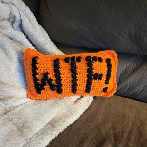Crochet Pattern - Bobble Stitch Pillow - &quot;WTF!&quot; - Instant Download - Quick and Easy Pattern!