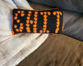 Crochet Pattern - Bobble Stitch Pillow - "Sh!t" - Instant Download - Quick and Easy!