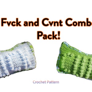 Crochet Pattern Combo Pack - &#39;Fvck&#39; and &#39;Cvnt&#39; - US Terms - Instant Download - DIY Home Decor - Digital Pattern Bundle