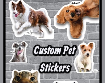 Custom Pet Portrait Sticker • Personalized Waterproof Vinyl Decal