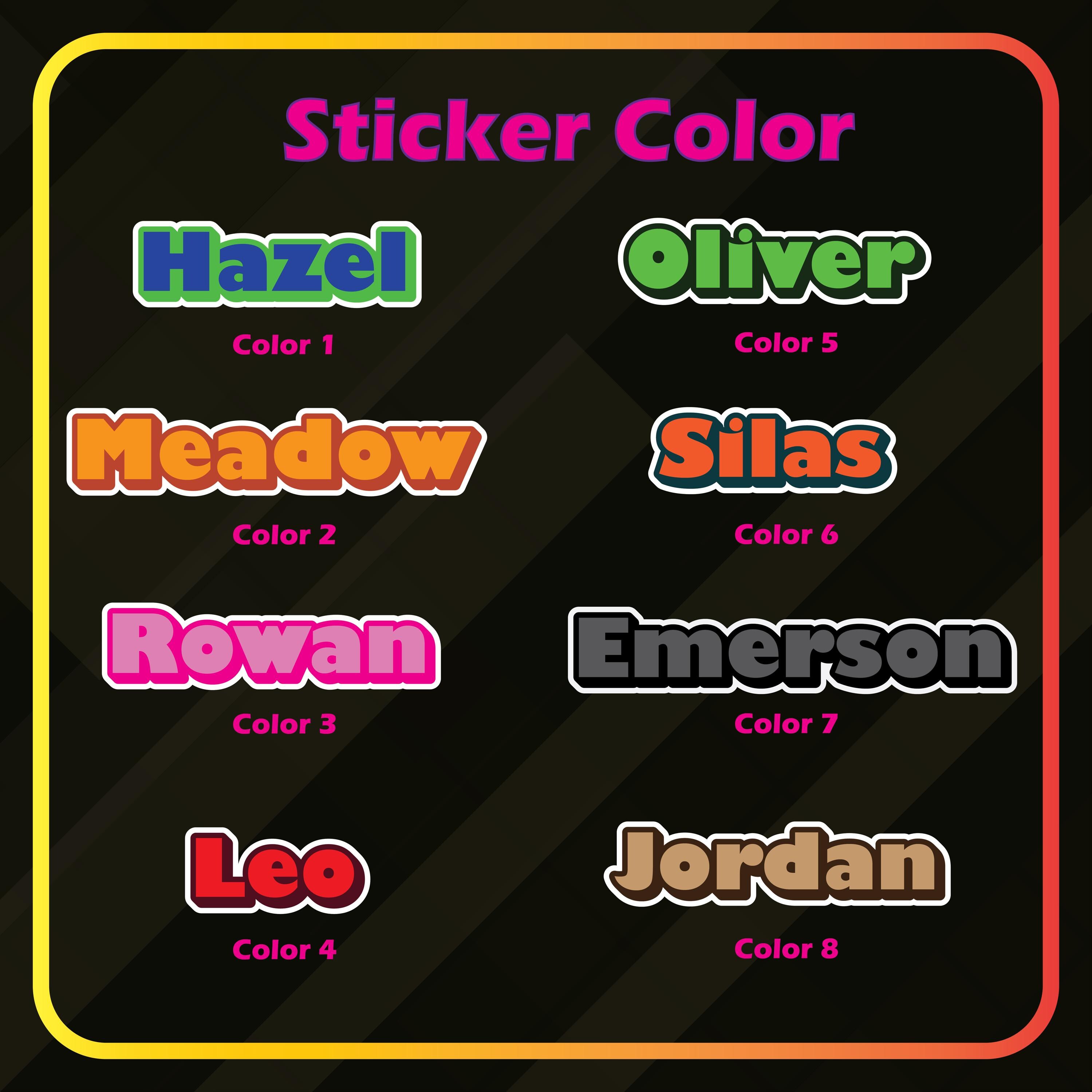 Personalized Name Sticker – Custom Waterproof Vinyl Decal - Etsy