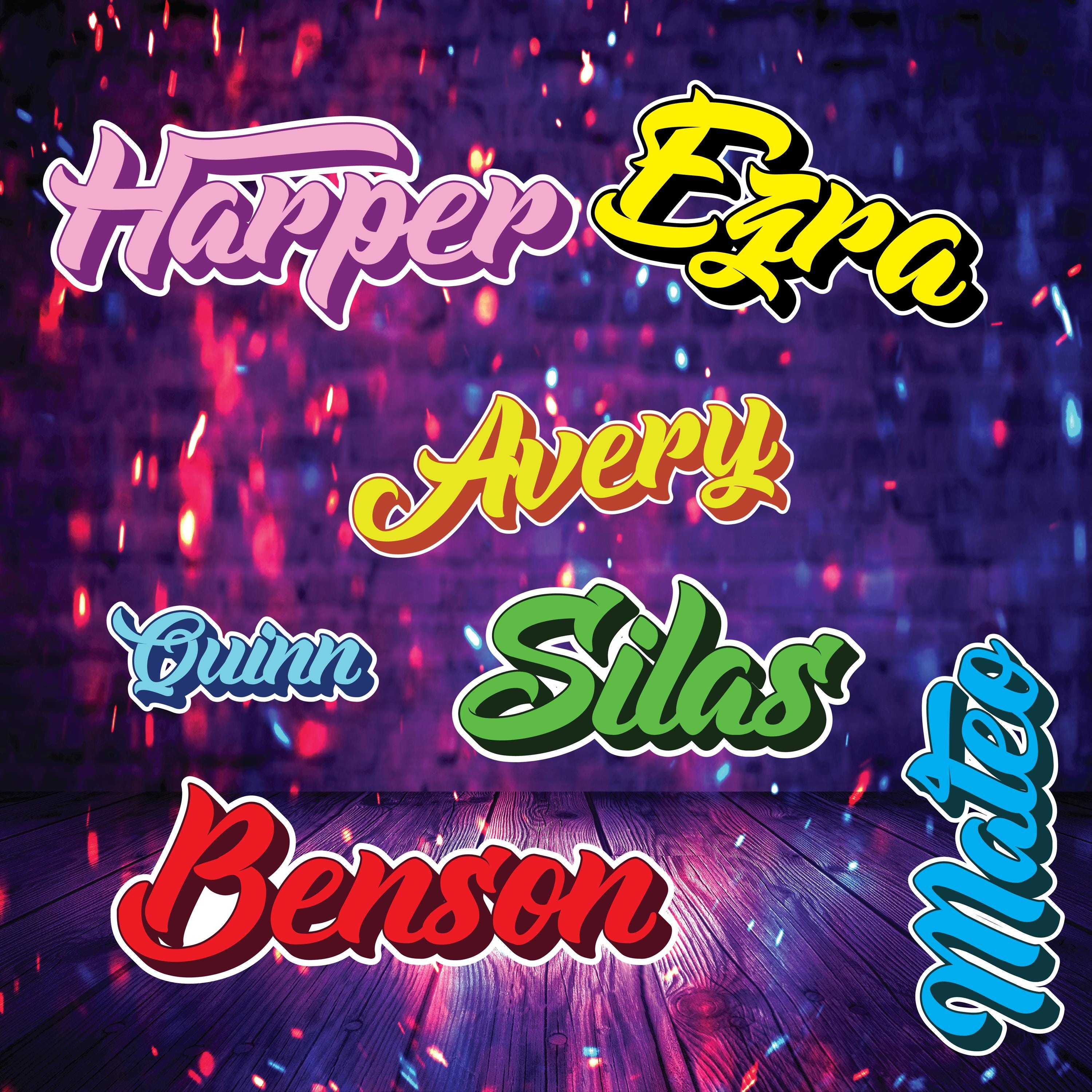 Personalized Name Sticker – Custom Waterproof Vinyl Decal - Etsy