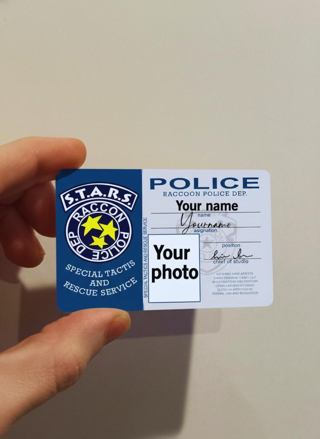 Resident Evil S.T.A.R.S. ID Card | Personalized Raccoon Police Dept ...