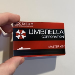 Resident Evil Umbrella Corporation ID Card | Master Key Access Card | Zombie Apocalypse Prop