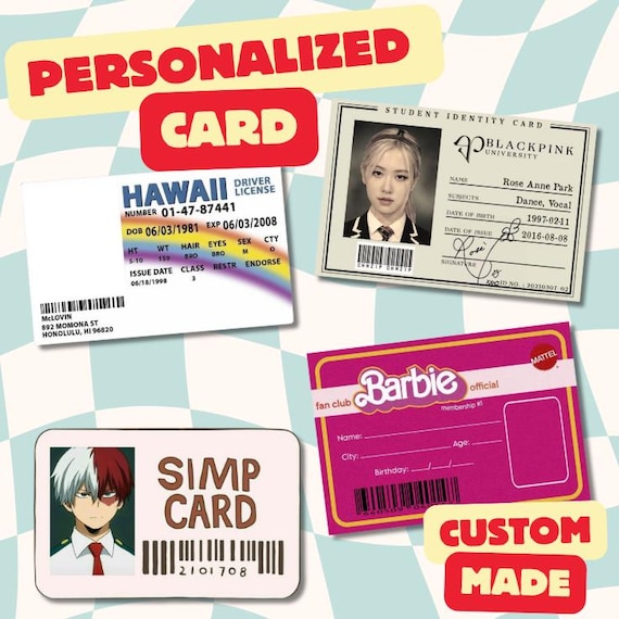 Design Your Own Custom Card | Personalized Commission | Fanmade, Cosplay, or Novelty PVC Card | Unlimited Revisions Included