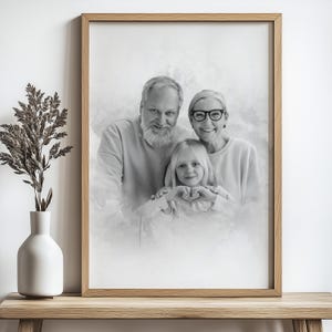 Portrait commémoratif personnalisé : ajoutez un être cher à la photo (téléchargement numérique)