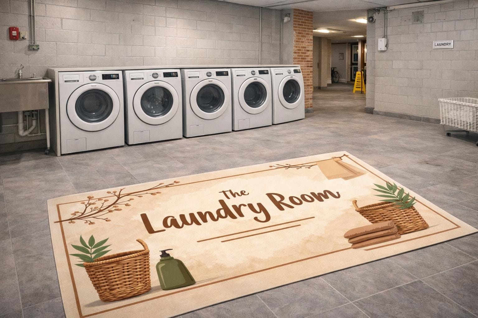 Rustic Laundry Room Rugs Farmhouse Laundry Room Rug: Vintage Style, Non-slip Washable Carpet - Etsy