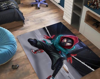 Alfombra de Spiderman, Alfombra de Telaraña, Alfombra de Zapatillas Deportivas, Alfombra de Los Vengadores, Alfombra para Niños, Alfombra para Habitación Infantil, Alfombra para Niños, Regalo para Él, Alfombras Personalizadas, Alfombras de Área, Regalo Personalizado