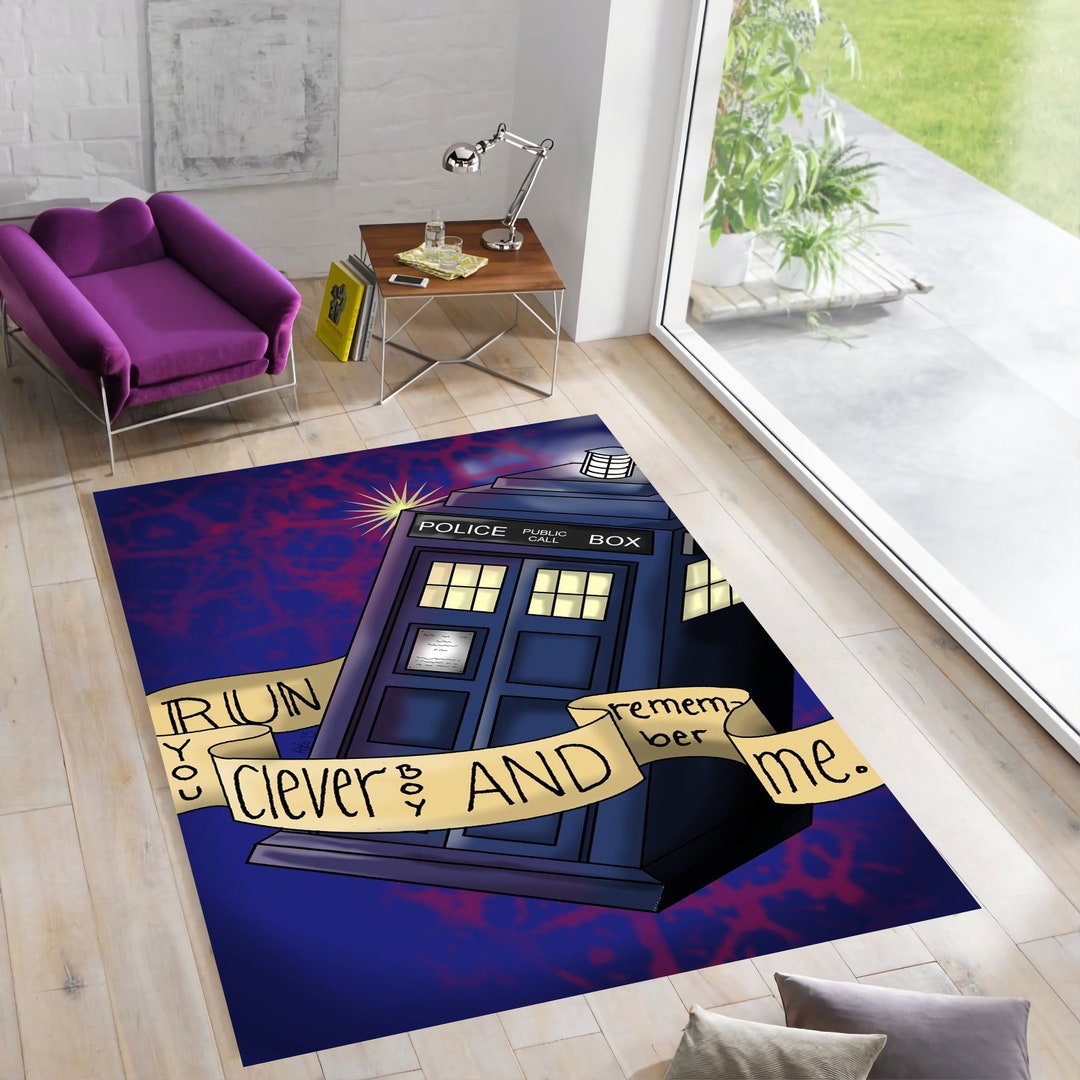 Tardis Rug: Doctor Who Inspired Police Box Design - Etsy