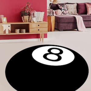 Eight Ball Rug,Billiards Rug,Magic Ball Rug,Eight Ball Round Rug,Rugs for Living Room,Rugs for Bedroom,Custom Rug,Modern Rug,Popular Rug