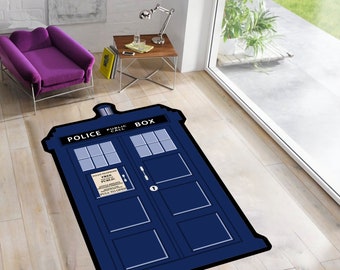 Cusrom Decor Rug ,tardis Rug,doctor Who Rug,shaped Rugs,rugs for Living ...