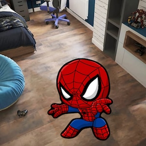 Baby Spiderman Teppich, Spiderman-förmiger Teppich, Superhelden-Teppich, Kinderzimmer-Teppich, Jungen-Teppich, Kinderzimmer-Teppich, Individuelle Teppiche, Coole Teppiche