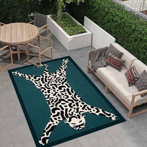 Leopard Rug,Traditional Rugs,Ethnic Rug,Garden Decor,Patio Rug,Outdoor Mat,Poolside Rug,Farmhouse Rug,Garden Rug,Washable Outdoor Rug