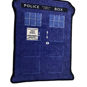 TARDIS Police Box Rug: Modern Shaped Area Rug - Etsy