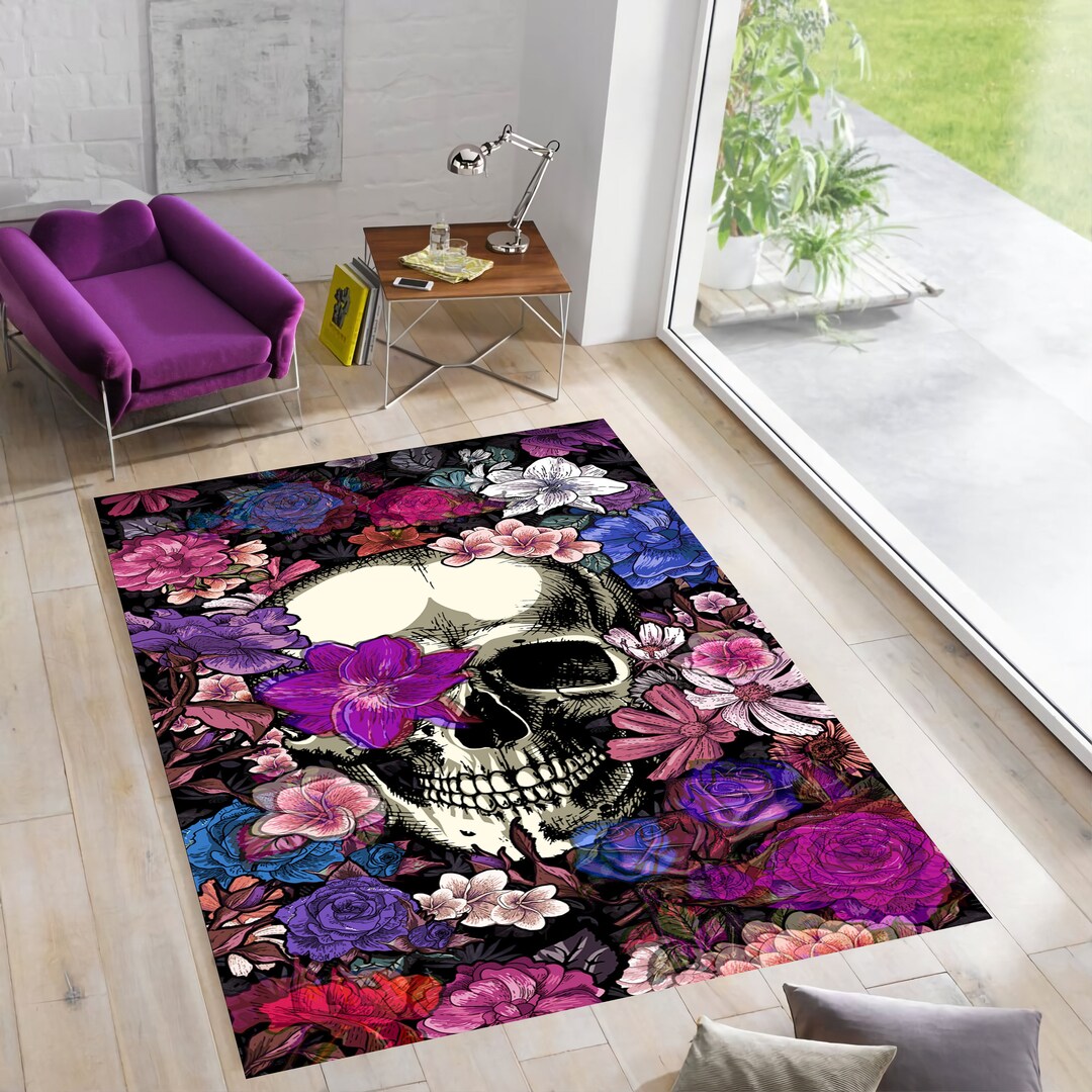 Skull Rug,gothic Rug,fear Rug,horror Rug,fear Skull Rug,goth Witch ...