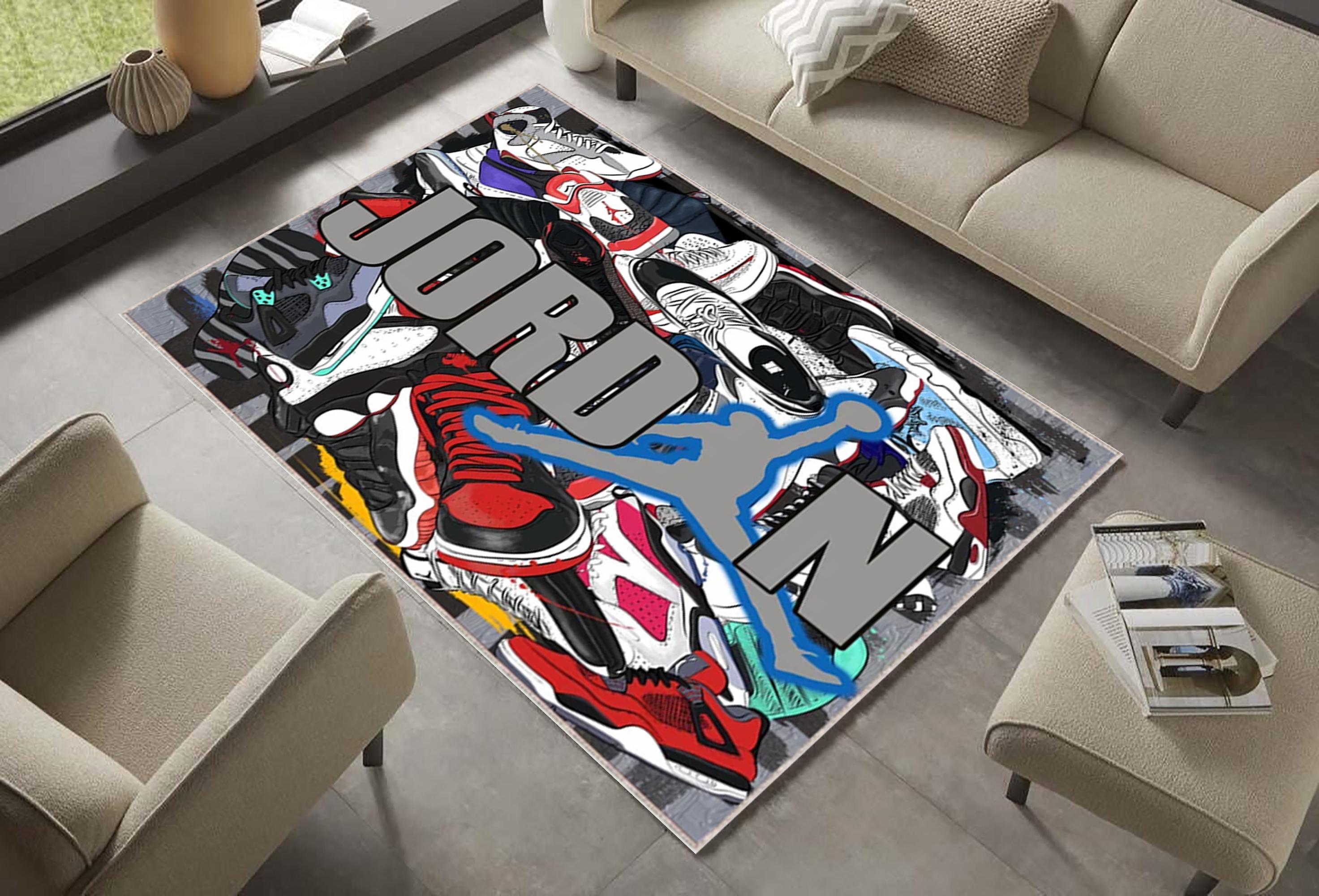 新品JORDAN1 CHICAGO rugラグ　マット Rug - Jordan 1 Retro - Chicago 60x40cm at MR. Riegillio