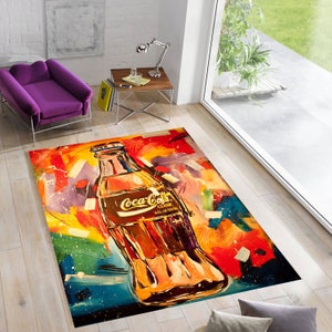 Coca Cola Rug,Bottle Rug,Painting Rug,Coke Design Rug,Rugs for Living Room,Popular Rug,Custom Rugs,Area Rugs,Birthday Gift,Personalized Gift