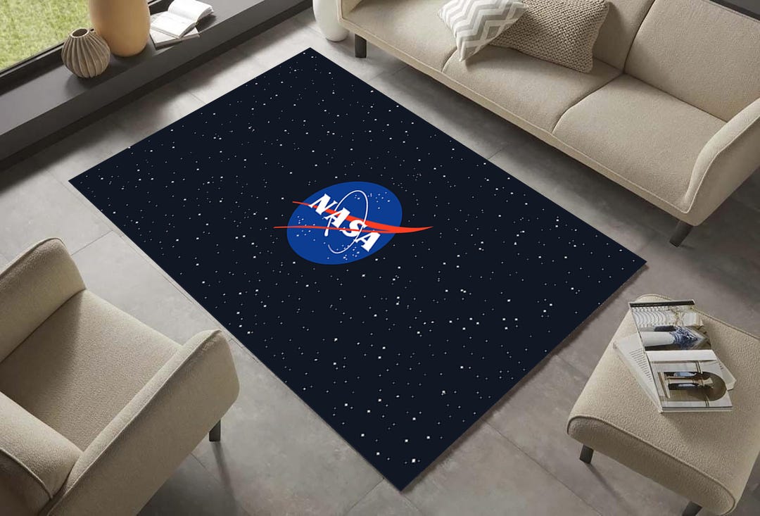 Nasa Rug Round NASA Rug,nasa Logo Rug,nasa Design Rug,rocket Rug,space Rug,astronaut ...