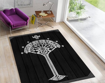 Gondor Rug,Gondor Tree Rug,LOTR Rug,Lord Of The Rings Rug,Rugs for Living Room,Rugs for Bedroom,Custom Rugs,Area Rugs,Modern Rug,Popular Rug