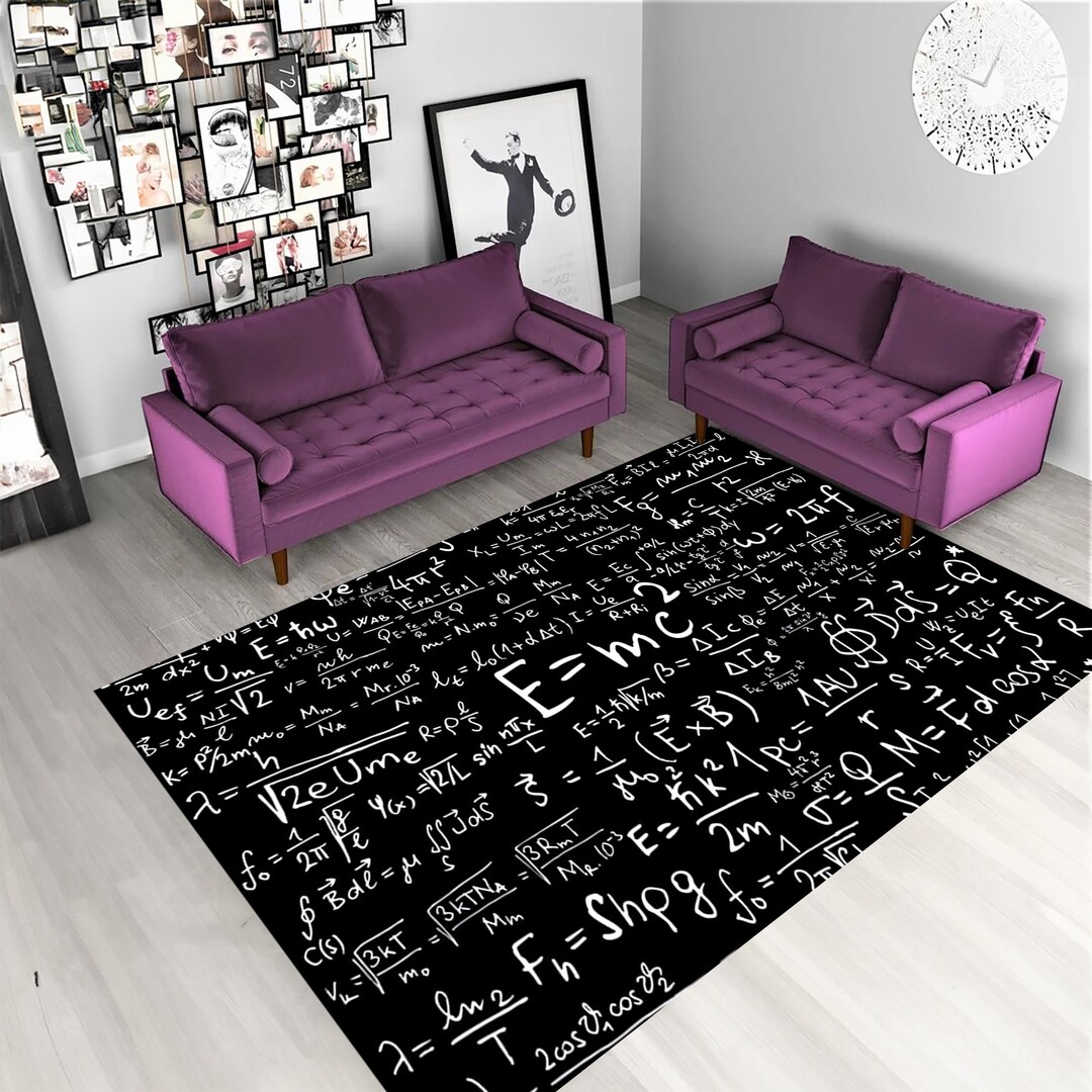 Popcorn Math Runner Rugs Equation Rug: Minimalist Math Area Rug, Kids Room Decor - Etsy