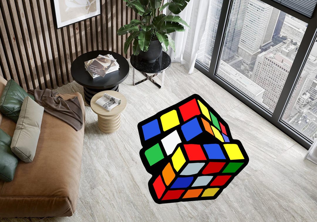Rubic Cube Rug,cube Rug,cube Shaped Rug,young Room Rug,gift for ...