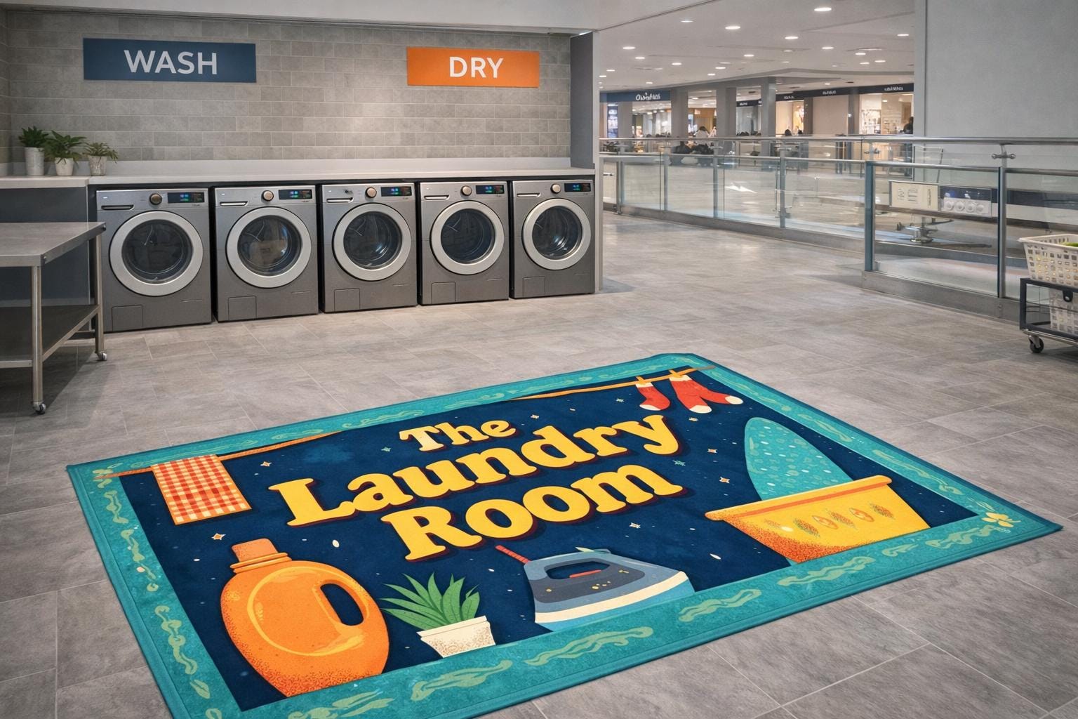Rustic Laundry Room Rugs Vintage Farmhouse Laundry Room Rug: Non-slip Washable Carpet - Etsy