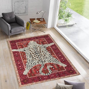 Leopard Rug,Ethnic Rug,Traditional Rug,Animal Print Rug,Rugs for Living Room,Rugs for Bedroom,Custom Rug,Area Rug,Modern Rugs,Popular Rugs
