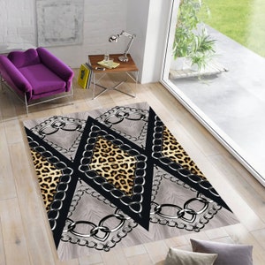 Leopard Rug,Chain Rug,Leopard Pattern Rug,Animal Rug,Rugs for Living Room,Rugs for Bedroom,Custom Rugs,Area Rugs,Modern Rugs,Popular Rugs