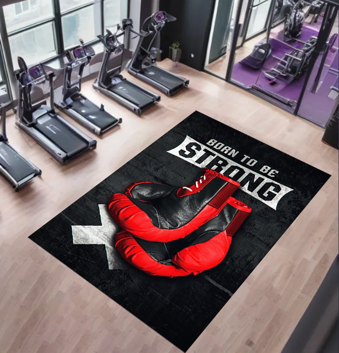 Boxing Gloves Area Rug: Modern GYM Motivation Decor - Etsy