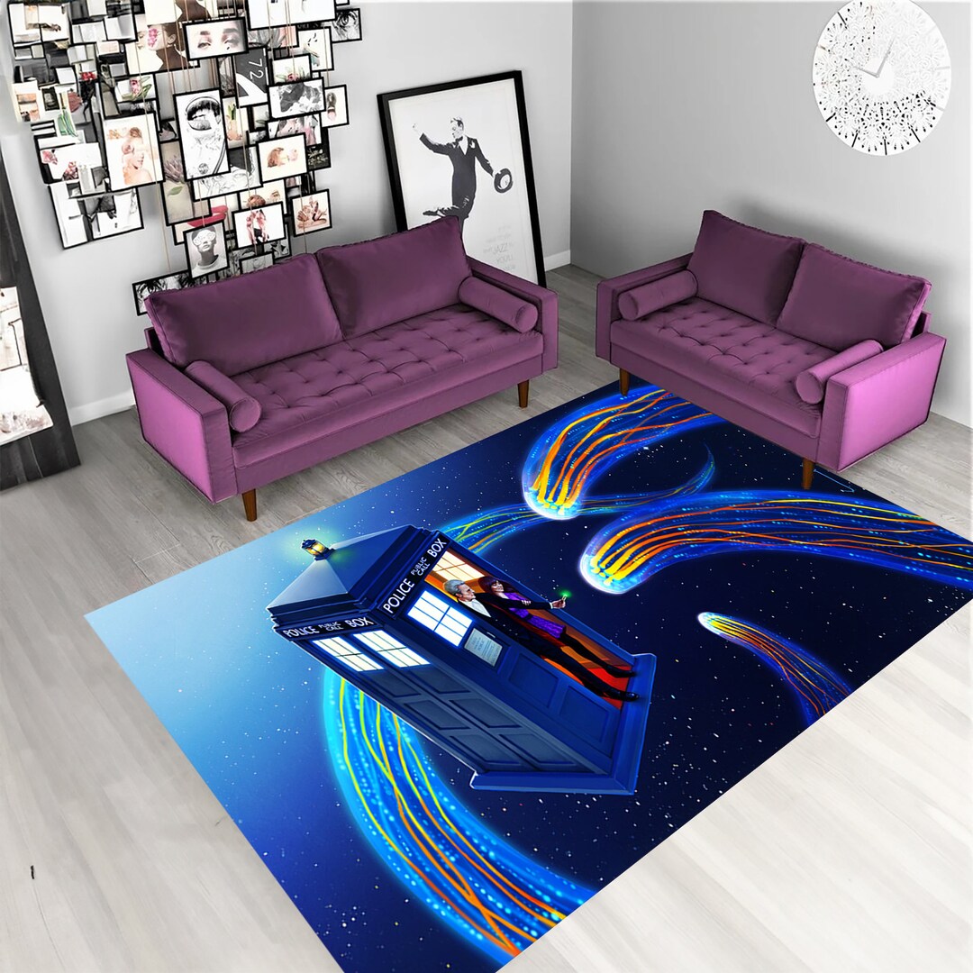 Tardis Police Box Rug: Modern Doctor Who Inspired Area Rug - Etsy