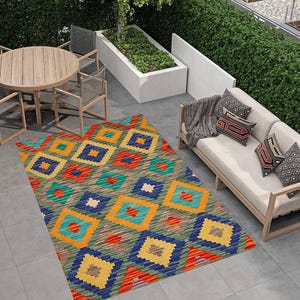 Geometric Rugs,Plaid Rugs,Garden Decor,Outdoor Rug Patio,Patio Rug,Outdoor Mat,Poolside Rug,Farmhouse Rug,Garden Rug,Washable Outdoor Rug