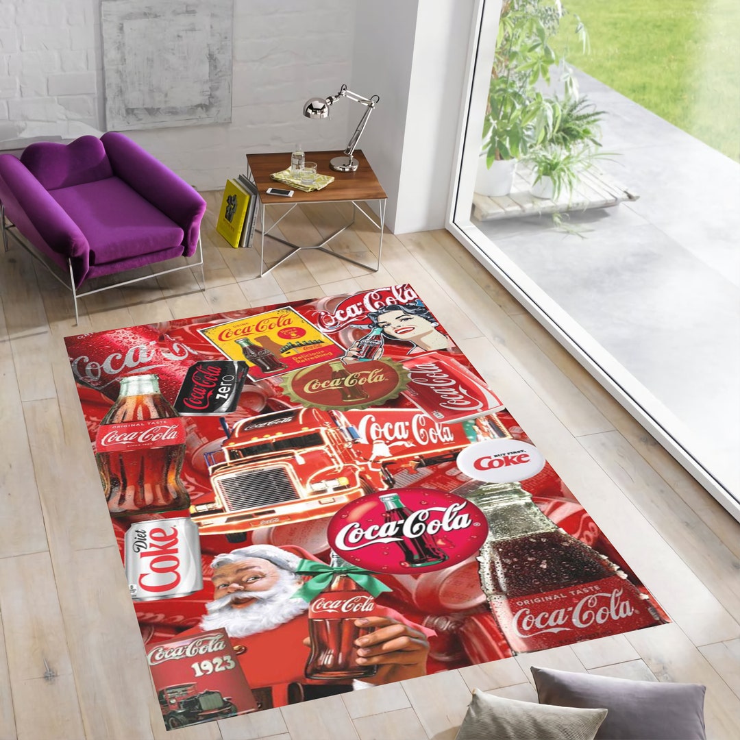 Coca Cola Collage Rugs,coca Cola Rug,santa Claus Rug,coke Rug,rugs for ...