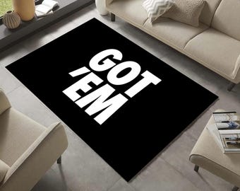 Got Em Rug: Black & White Sneakershead Area Rug