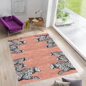 Cheetah Rug,Pink Rug,Cheetah Print Rug,Animal Rug,Rugs for Living Room,Rugs for Bedroom,Custom Rug,Area Rug,Modern Rugs,Popular Rugs