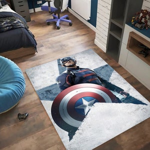 Captain America Rug,Shield Rug,Super Hero Rug,Marvel Rug,Rugs for Living Room,Rugs for Bedroom,Custom Rug,Area Rugs,Modern Rugs,Popular Rugs
