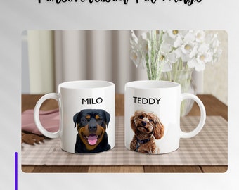 Custom Pet Mug using pet photo and name | Personalised Pet Mug | Dog | Cat | Coffee | Your Design