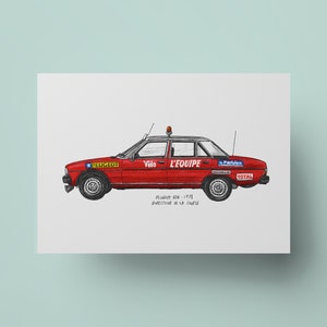 Tour De France Director De La Course, Peugeot 604 Support Vehicle - Tour De France Art Print
