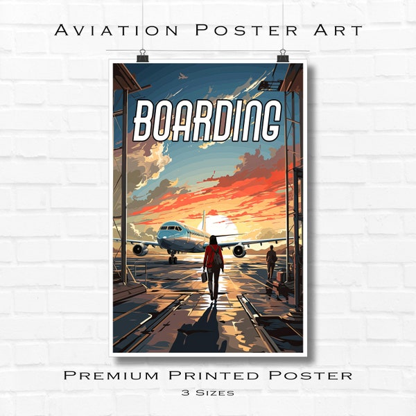 Luftfahrt-Poster, Reisethema, Fluggesellschaft, Wandkunst, Vintage-Flugzeug-Druck für Heimdekoration, Pilotenbüro-Dekoration, Geschenk für Flugreisende