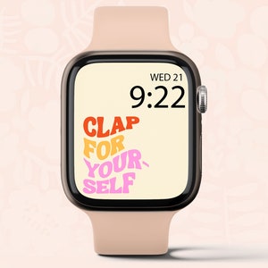 Sfondo Apple Watch Sfondo Smartwatch Quadrante digitale, Sfondo con citazione minima, Quadrante femminile motivazionale di positività