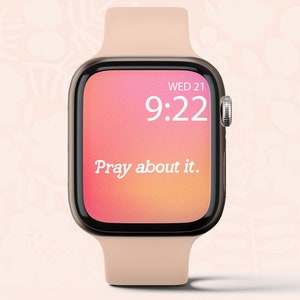 Sfondo dell'Apple Watch Sfondo dello smartwatch Quadrante dell'orologio digitale, Prega a riguardo Citazione Sfondo della Bibbia, Quadrante dell'orologio di preghiera religiosa