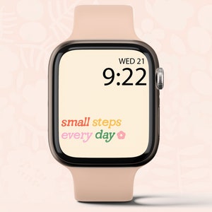 Sfondo Apple Watch Sfondo Smartwatch Quadrante digitale, Sfondo con citazione minima, Quadrante femminile motivazionale di positività