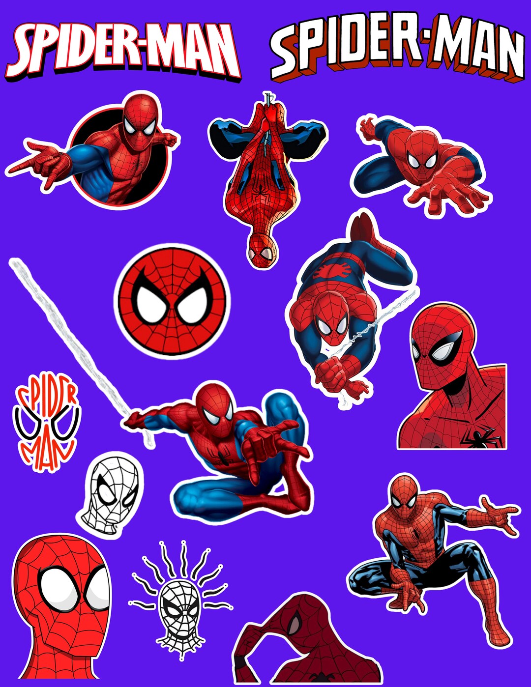 SPIDERMAN STICKERS Etsy